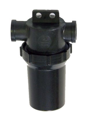 IN-LINE CAN-TYPE WATER FILTERS, 40 MESH, BLACK