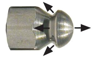 NON-ROTATING SEWER NOZZLE, 3/8